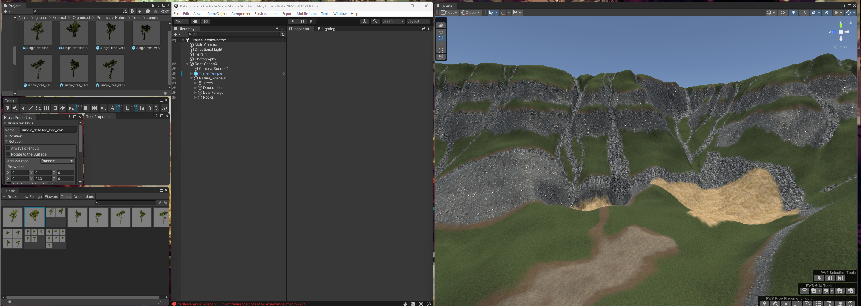 TerrainPainting An image of unity with a more painted terrain.